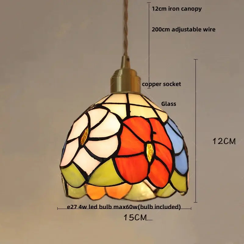 Pink and lavender mosaic glass ball led pendant light kitchen