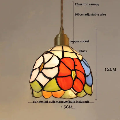 Pink and lavender mosaic glass ball led pendant light kitchen