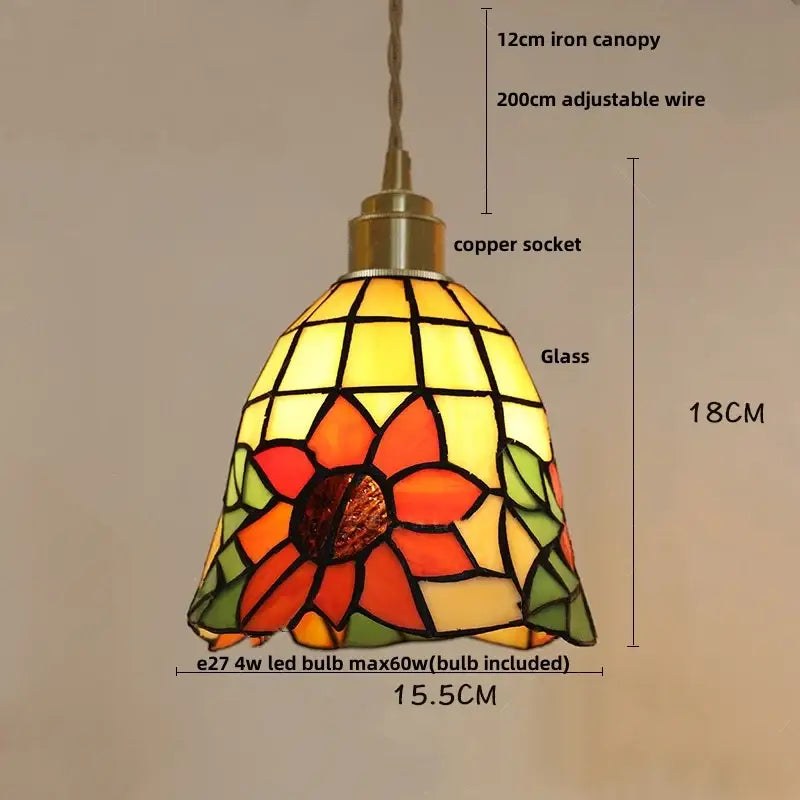 Pink and lavender mosaic glass ball led pendant light kitchen