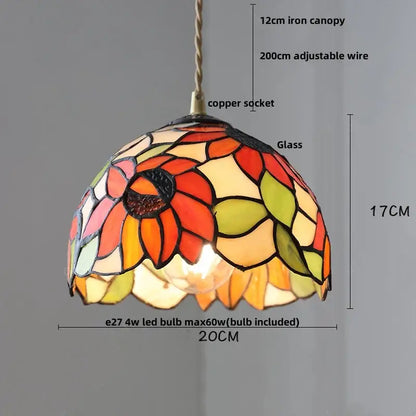 Pink and lavender mosaic glass ball led pendant light kitchen
