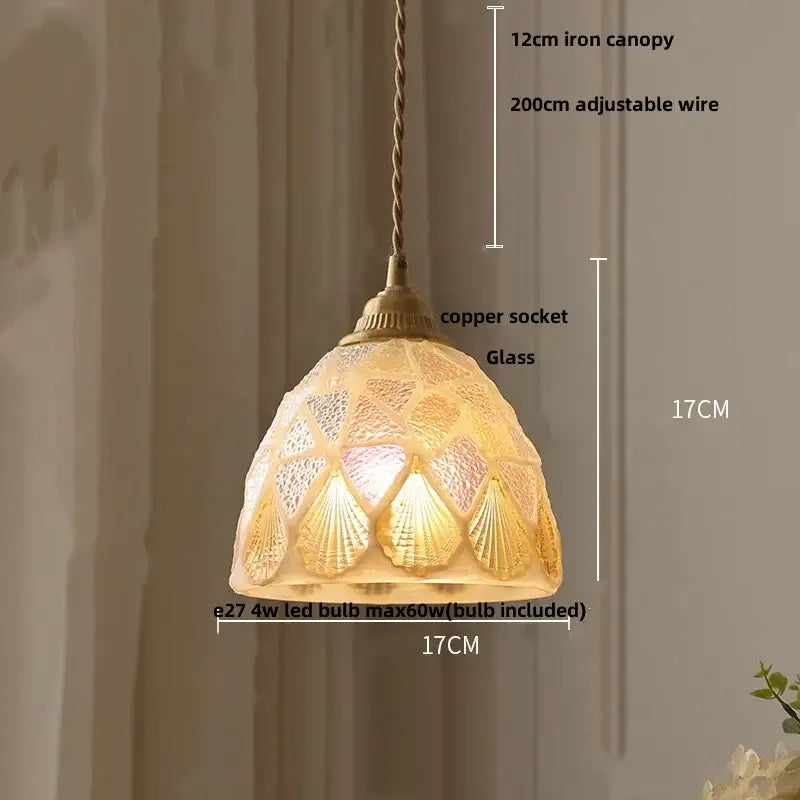 Pink and lavender mosaic glass ball led pendant light kitchen
