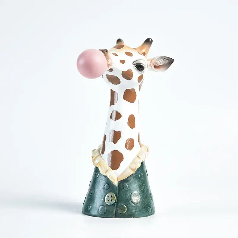Pink and purple bubble gum girl flower vase living room resin decor