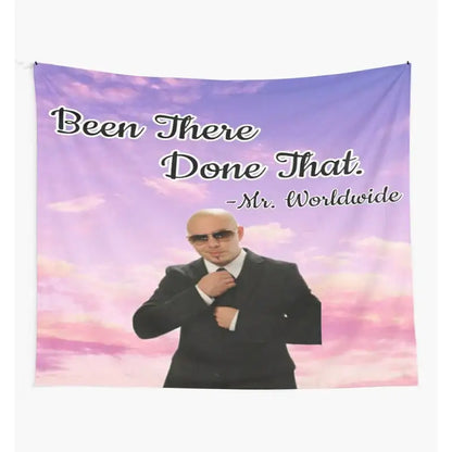 Pink and purple bulldog fun tapestry bedroom wall hanging