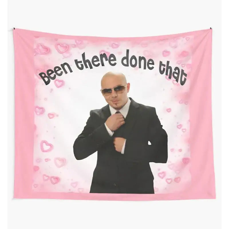 Pink and purple bulldog fun tapestry bedroom wall hanging
