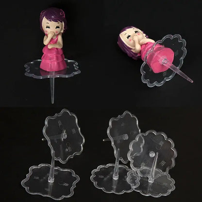 Pink and purple doll cake stands decoration – kitchen topper set