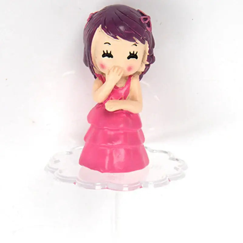 Pink and purple doll cake stands decoration – kitchen topper set
