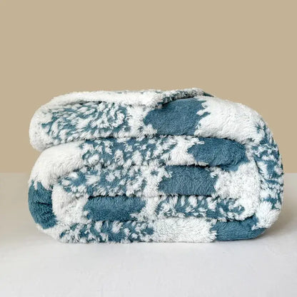 Pink and white cationic jacquard blanket bedroom textured plush throw