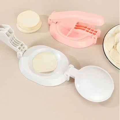 Pink and white dumpling wrapper presser mold kitchen baking tool