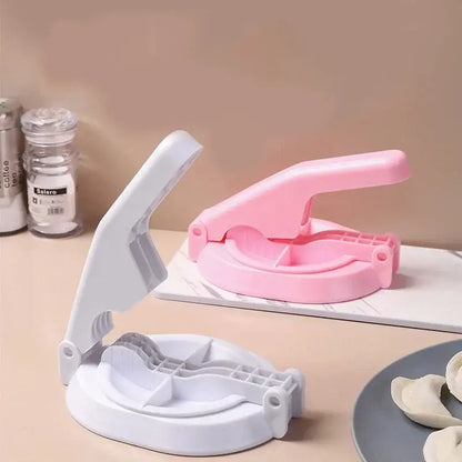 Pink and white dumpling wrapper presser mold kitchen baking tool