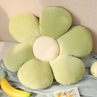 Pink and yellow daisy lumbar support flower cushion for living room