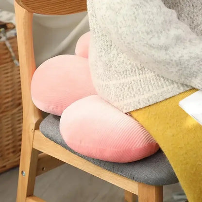 Pink and yellow daisy lumbar support flower cushion for living room