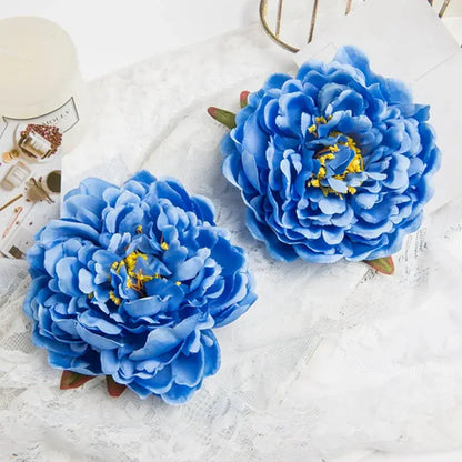 Pink big peony headwear artificial flowers for wedding decoration