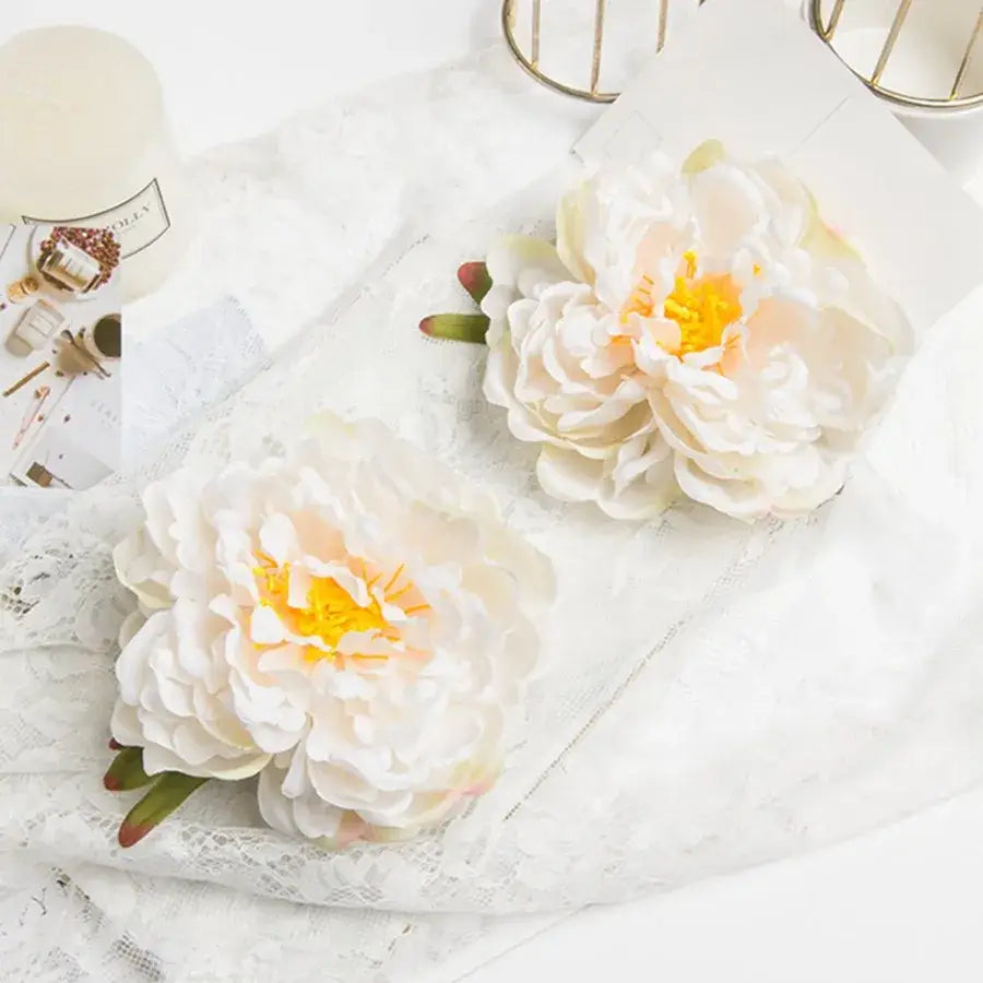 Pink big peony headwear artificial flowers for wedding decoration