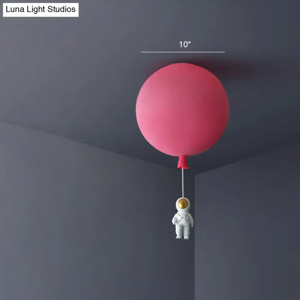 Pink & blue astronaut ceiling lamp bedroom pendant light