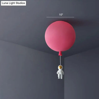 Pink & blue astronaut ceiling lamp bedroom pendant light