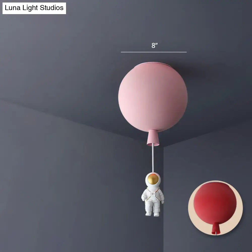 Pink & blue astronaut ceiling lamp bedroom pendant light
