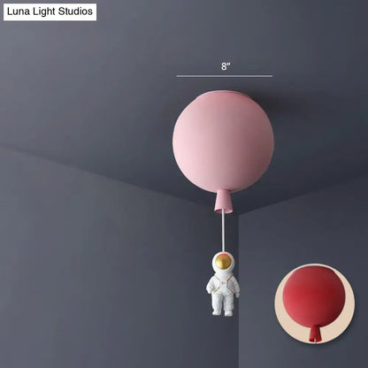 Pink & blue astronaut ceiling lamp bedroom pendant light