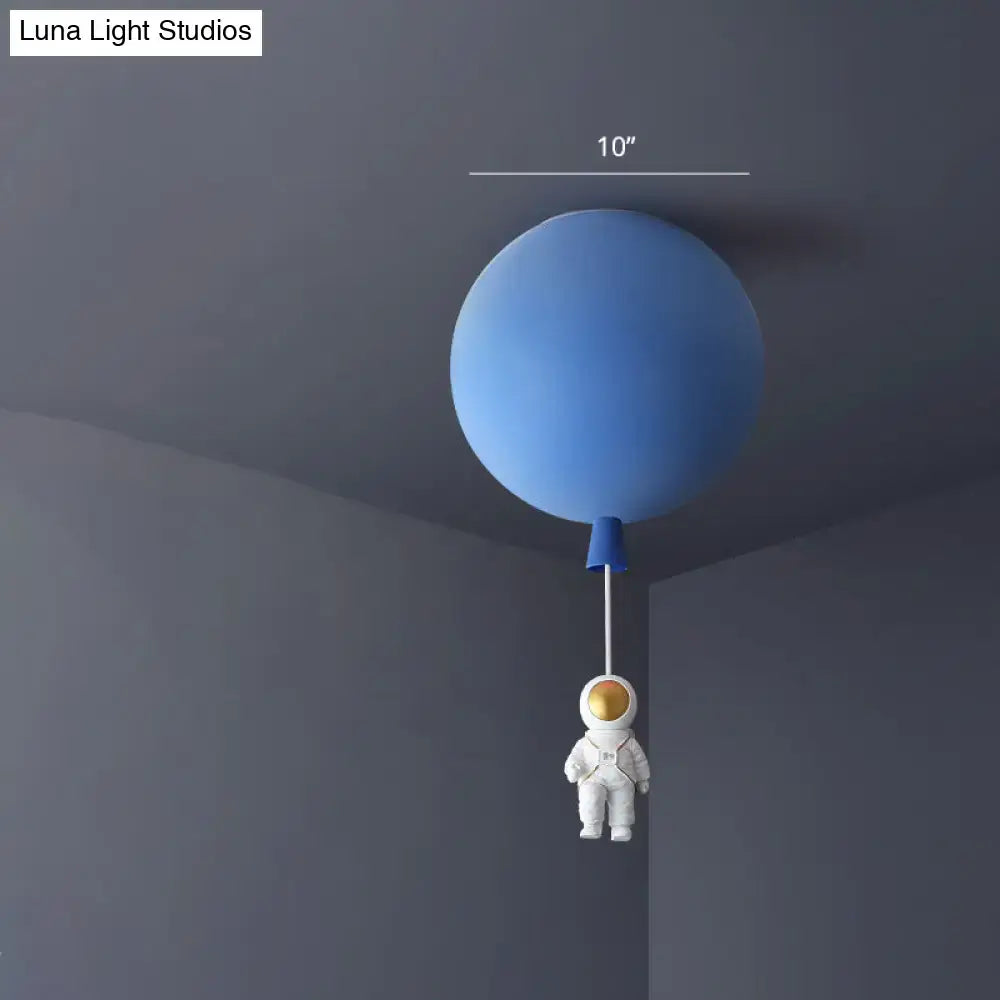 Pink & blue astronaut ceiling lamp bedroom pendant light