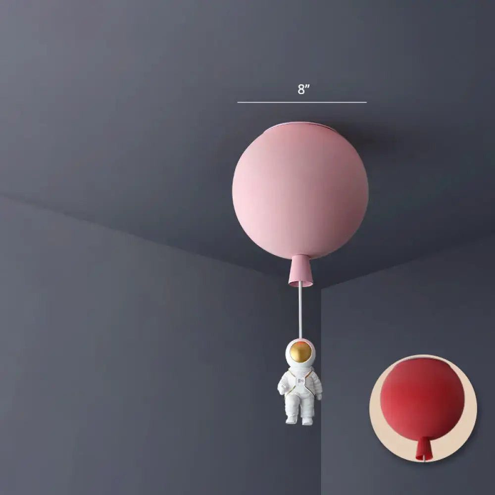 Pink & blue astronaut ceiling lamp bedroom pendant light