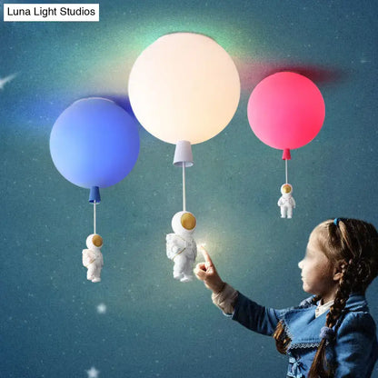 Pink & blue astronaut ceiling lamp bedroom pendant light