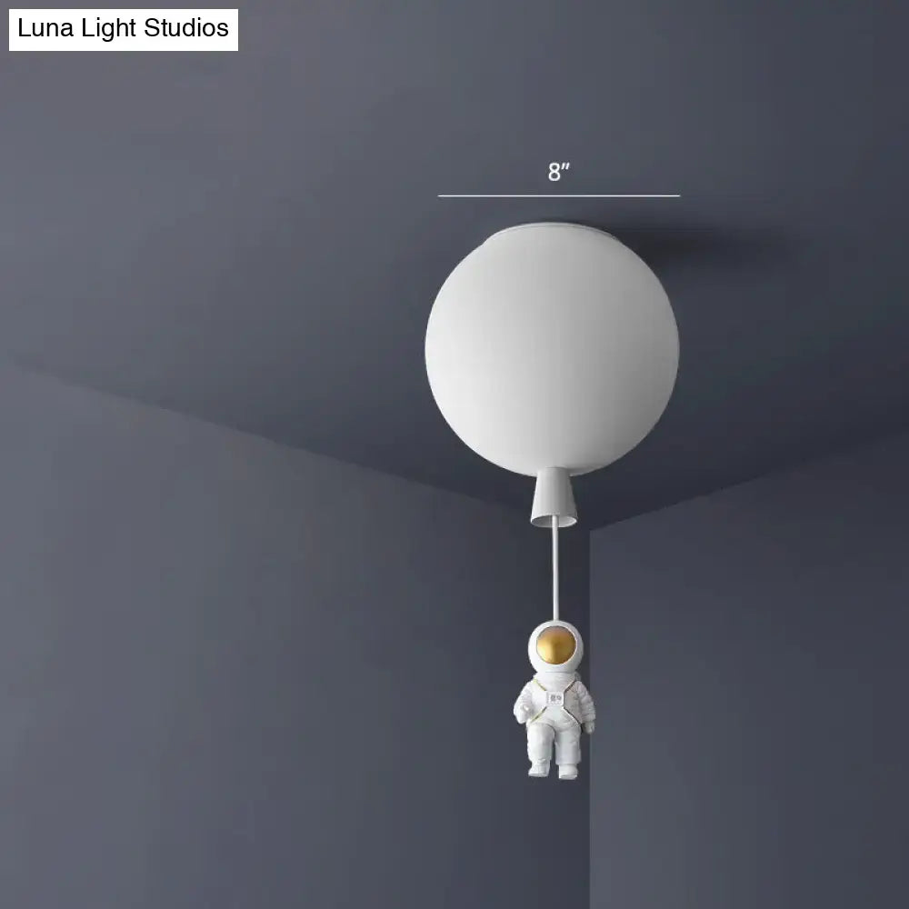 Pink & blue astronaut ceiling lamp bedroom pendant light