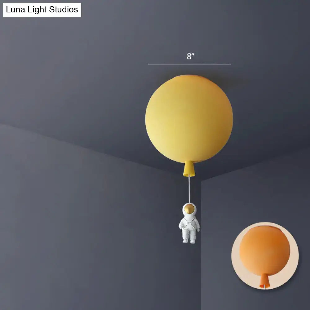 Pink & blue astronaut ceiling lamp bedroom pendant light