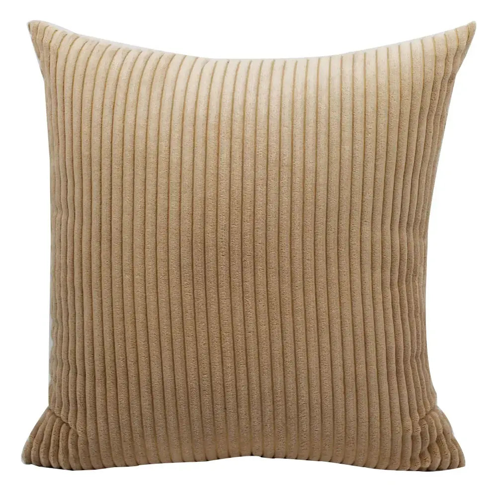 Pink & blue striped corduroy pillow cover living room decor