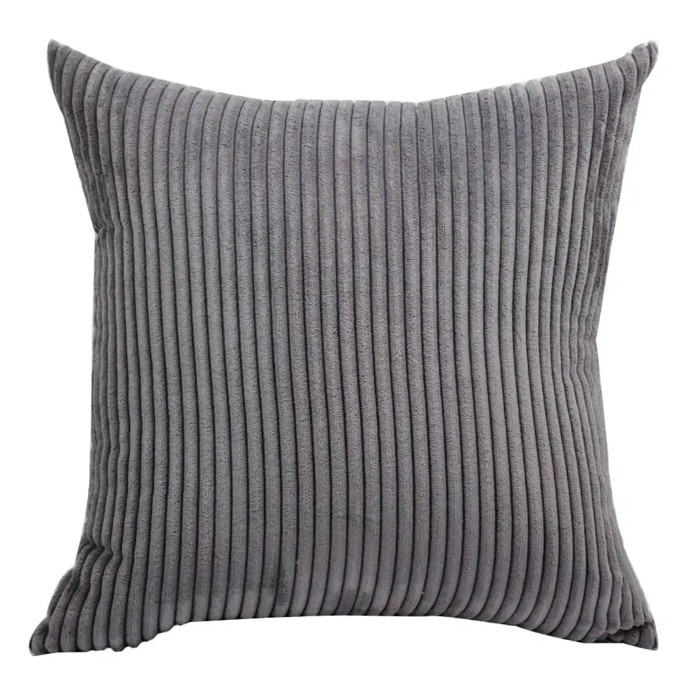 Pink & blue striped corduroy pillow cover living room decor