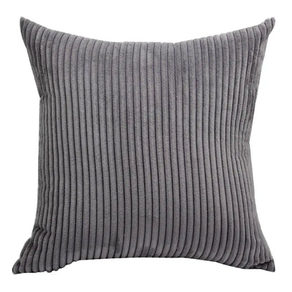 Pink & blue striped corduroy pillow cover living room decor