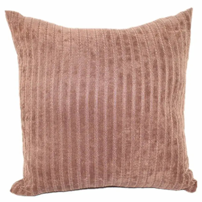 Pink & blue striped corduroy pillow cover living room decor