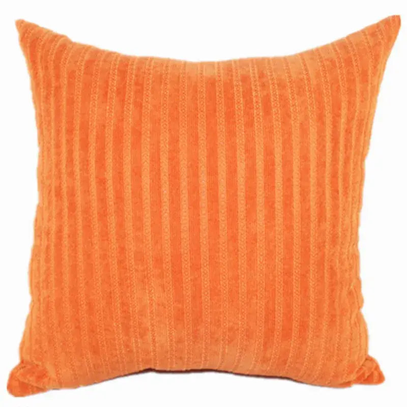 Pink & blue striped corduroy pillow cover living room decor