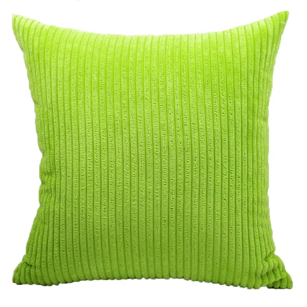Pink & blue striped corduroy pillow cover living room decor
