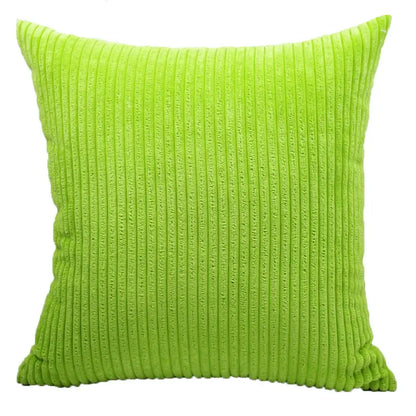 Pink & blue striped corduroy pillow cover living room decor