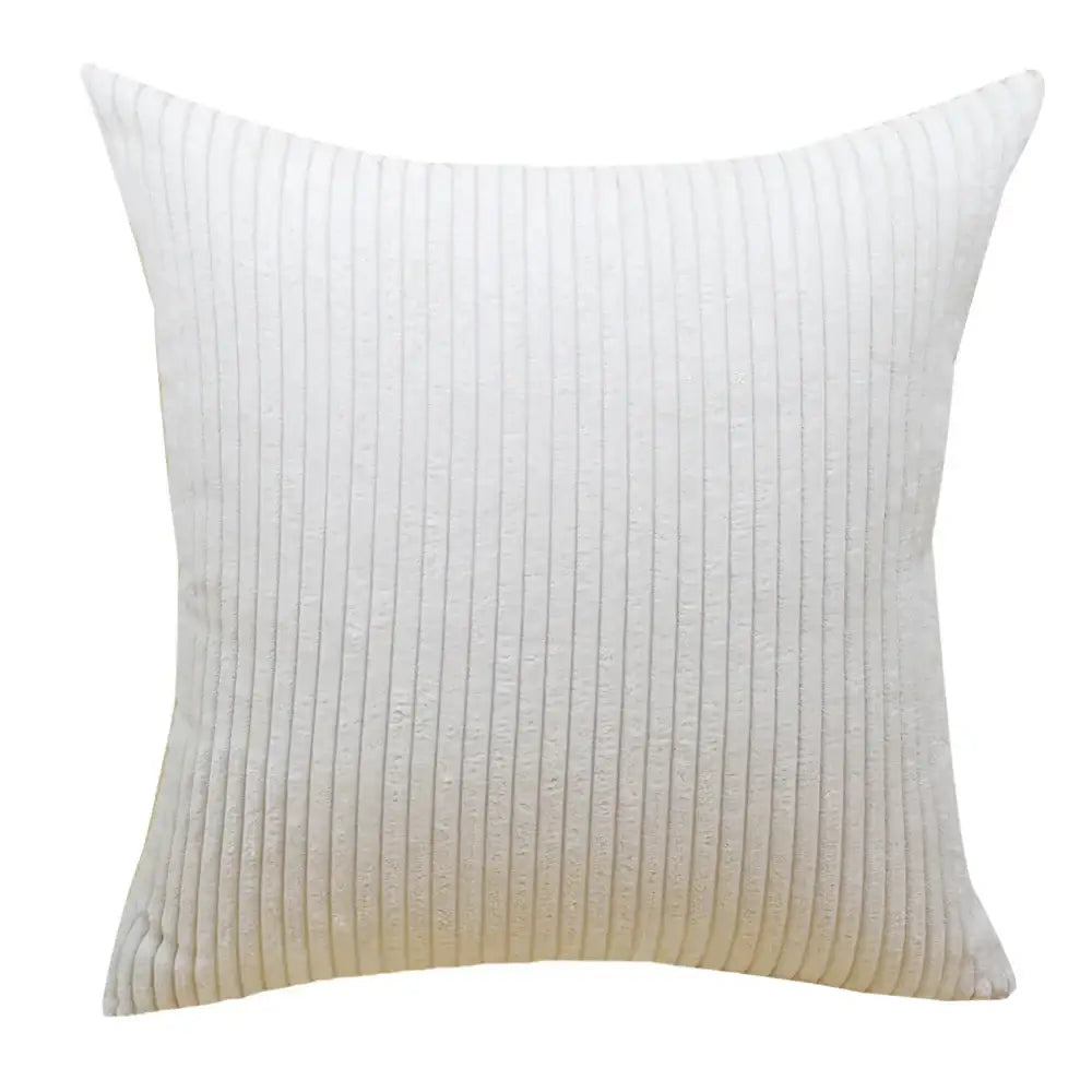 Pink & blue striped corduroy pillow cover living room decor