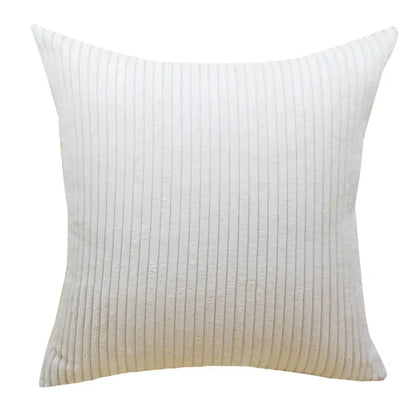 Pink & blue striped corduroy pillow cover living room decor