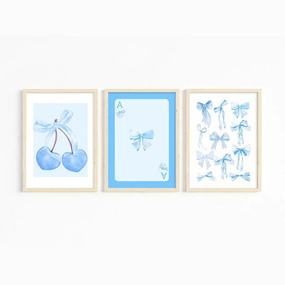 DecorBites™ Pink Bows Wall Art Set - 3 Pieces