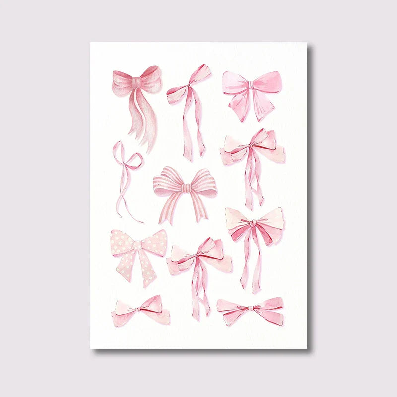 DecorBites™ Pink Bows Wall Art Set - 3 Pieces