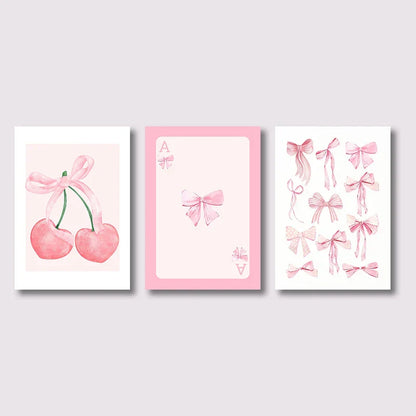 DecorBites™ Pink Bows Wall Art Set - 3 Pieces