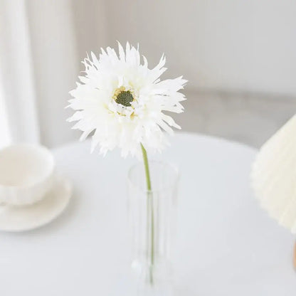 Pink brushed gerbera vase living room floral decor