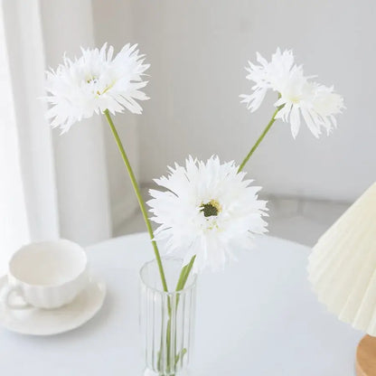 Pink brushed gerbera vase living room floral decor