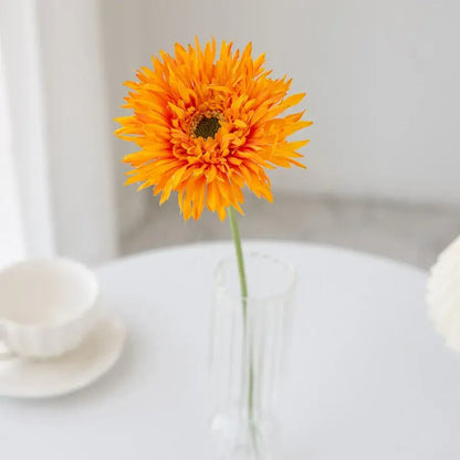 Pink brushed gerbera vase living room floral decor
