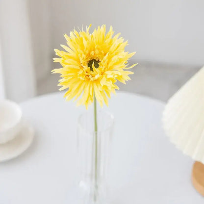 Pink brushed gerbera vase living room floral decor