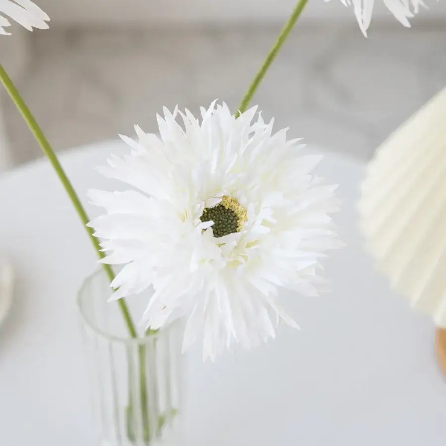Pink brushed gerbera vase living room floral decor