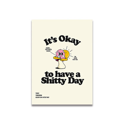 DecorBites™ Pink Cartoon Print Canvas Wall Art