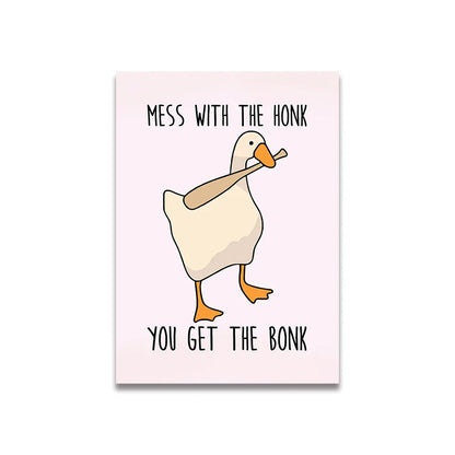 DecorBites™ Pink Cartoon Print Canvas Wall Art