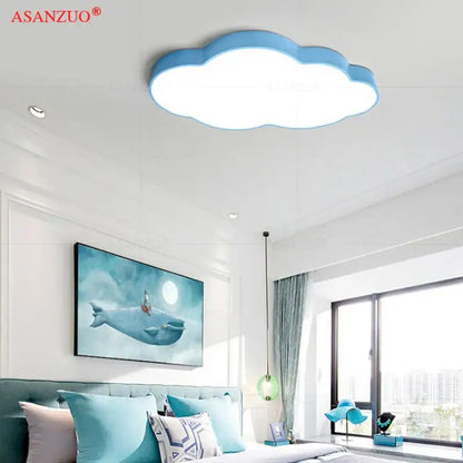 Pink cloud led kids ceiling light bedroom fixture