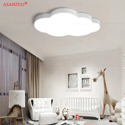 Pink cloud led kids ceiling light bedroom fixture