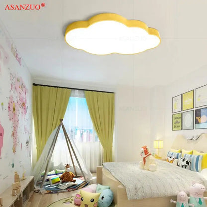 Pink cloud led kids ceiling light bedroom fixture