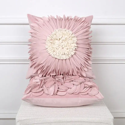 Pink daisy sunflower plush pillowcase bedroom floral cushion cover