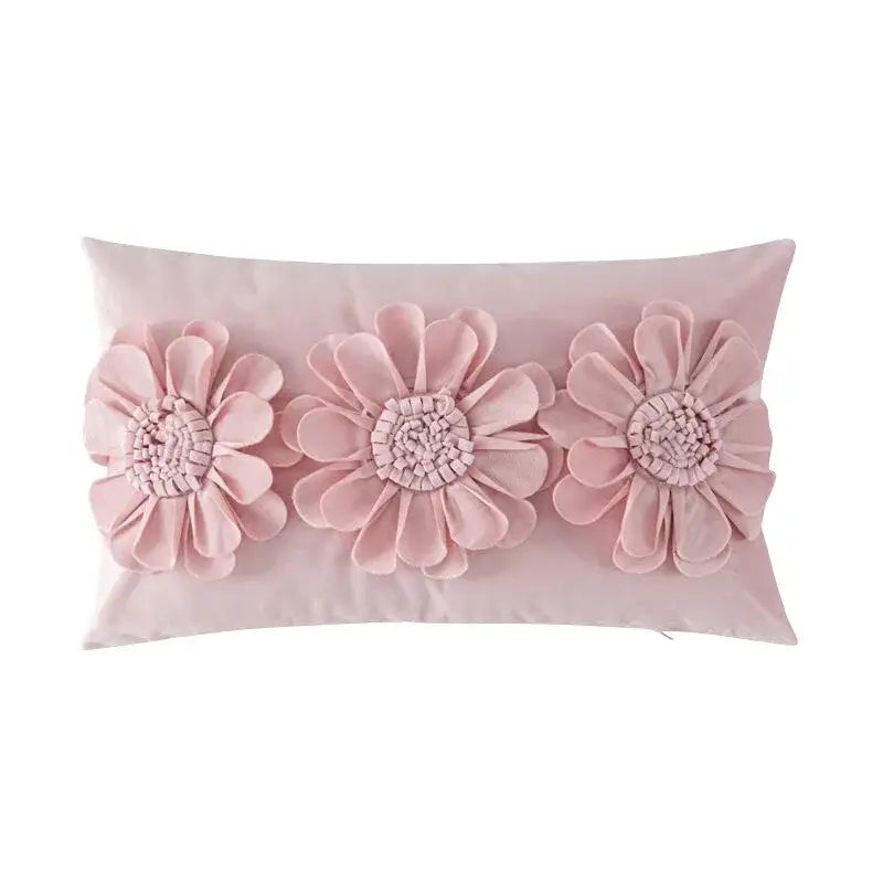 Pink daisy sunflower plush pillowcase bedroom floral cushion cover
